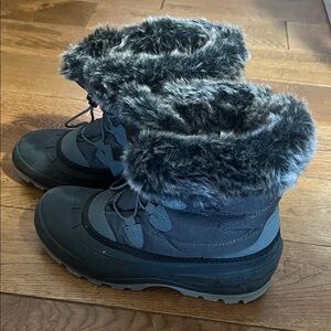 Kamik Black and Gray Winter Boots